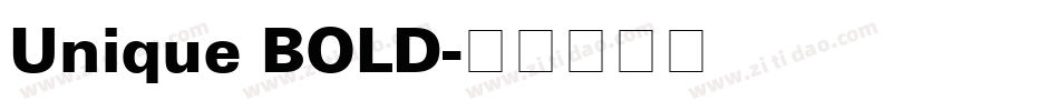 Unique BOLD字体转换